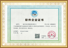 Бағдарламалық қамтамасыз ету кәсіпорынының сертификаты