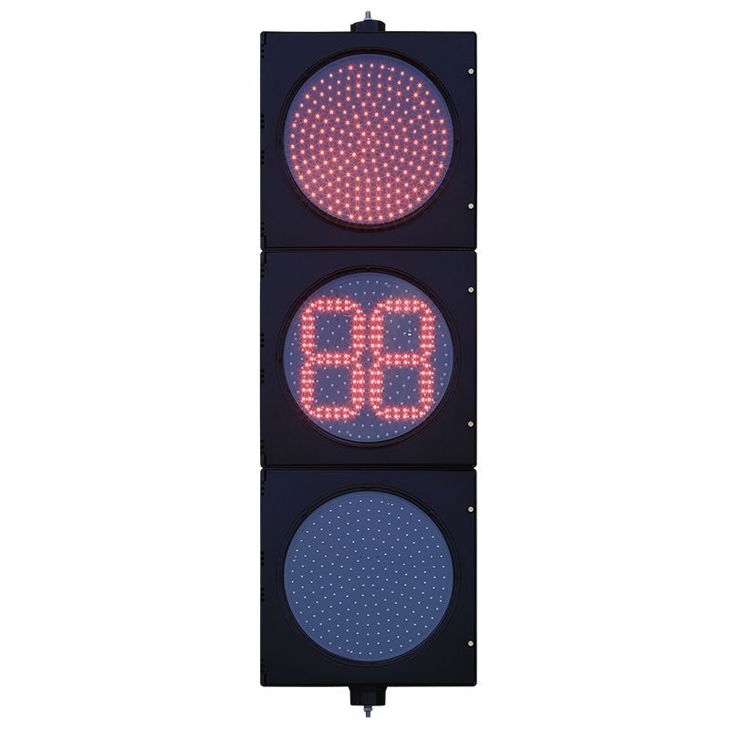 Кері санақ таймері бар төмен қуатты қызыл/сары/жасыл толық шарлы бағдаршам