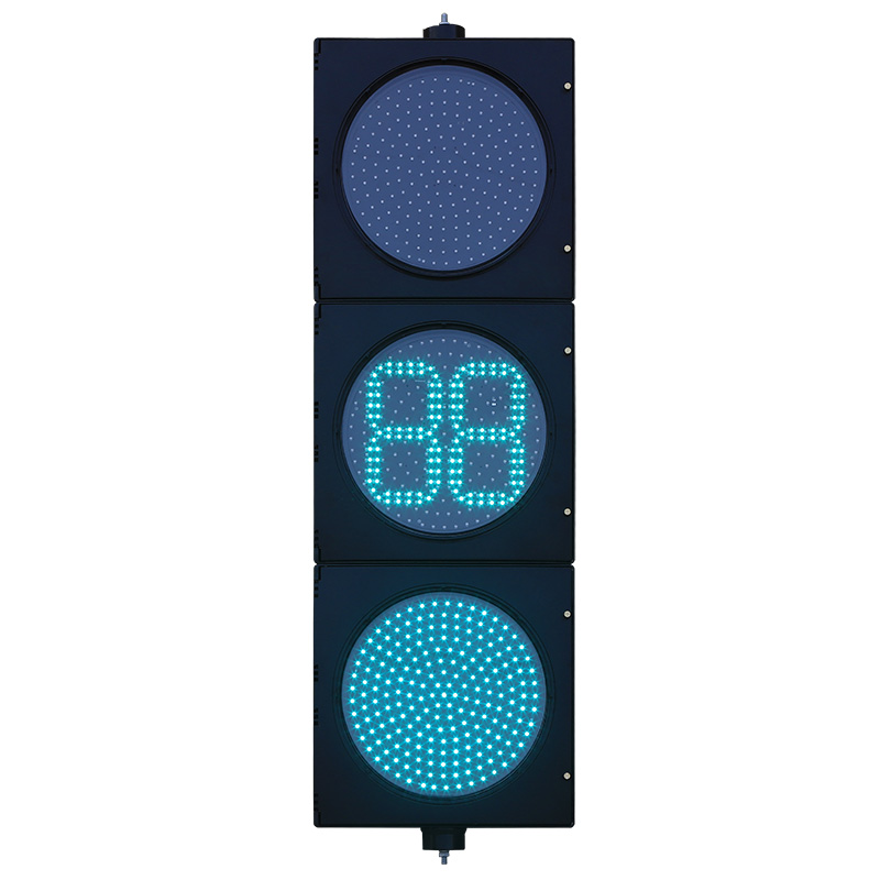 Кері санақ таймері бар төмен қуатты қызыл/сары/жасыл толық шарлы бағдаршам