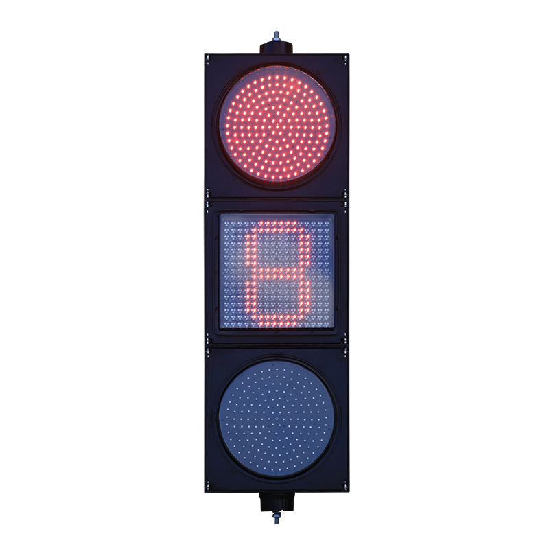 Қуаты төмен қызыл/сары/жасыл толық шарлы бағдаршам, матрицалық кері санақпен