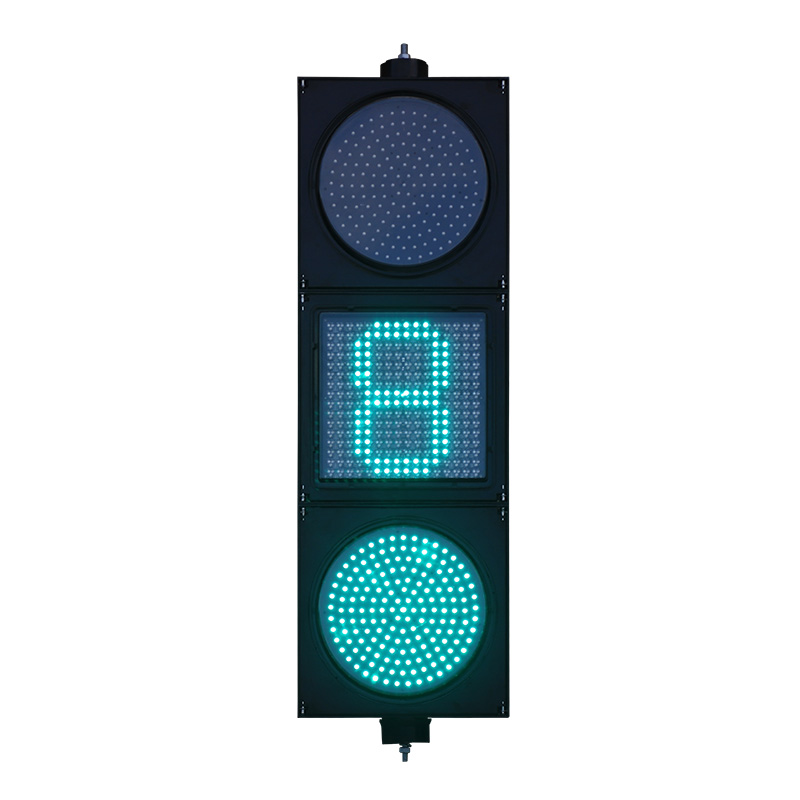 Қуаты төмен қызыл/сары/жасыл толық шарлы бағдаршам, матрицалық кері санақпен