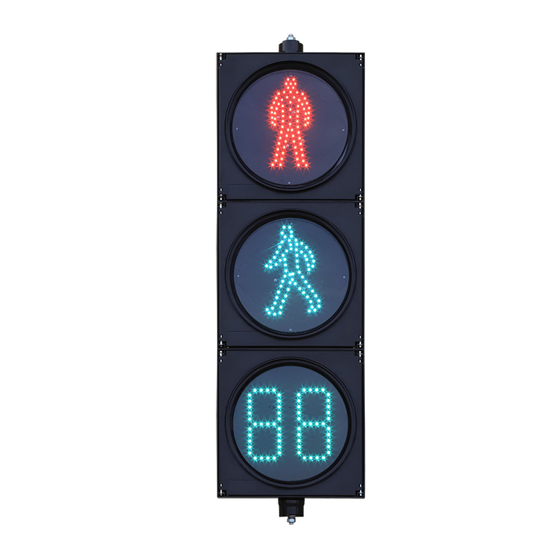 Кері санақ таймері бар төмен қуатты жаяу жүргіншілер бағдаршамы