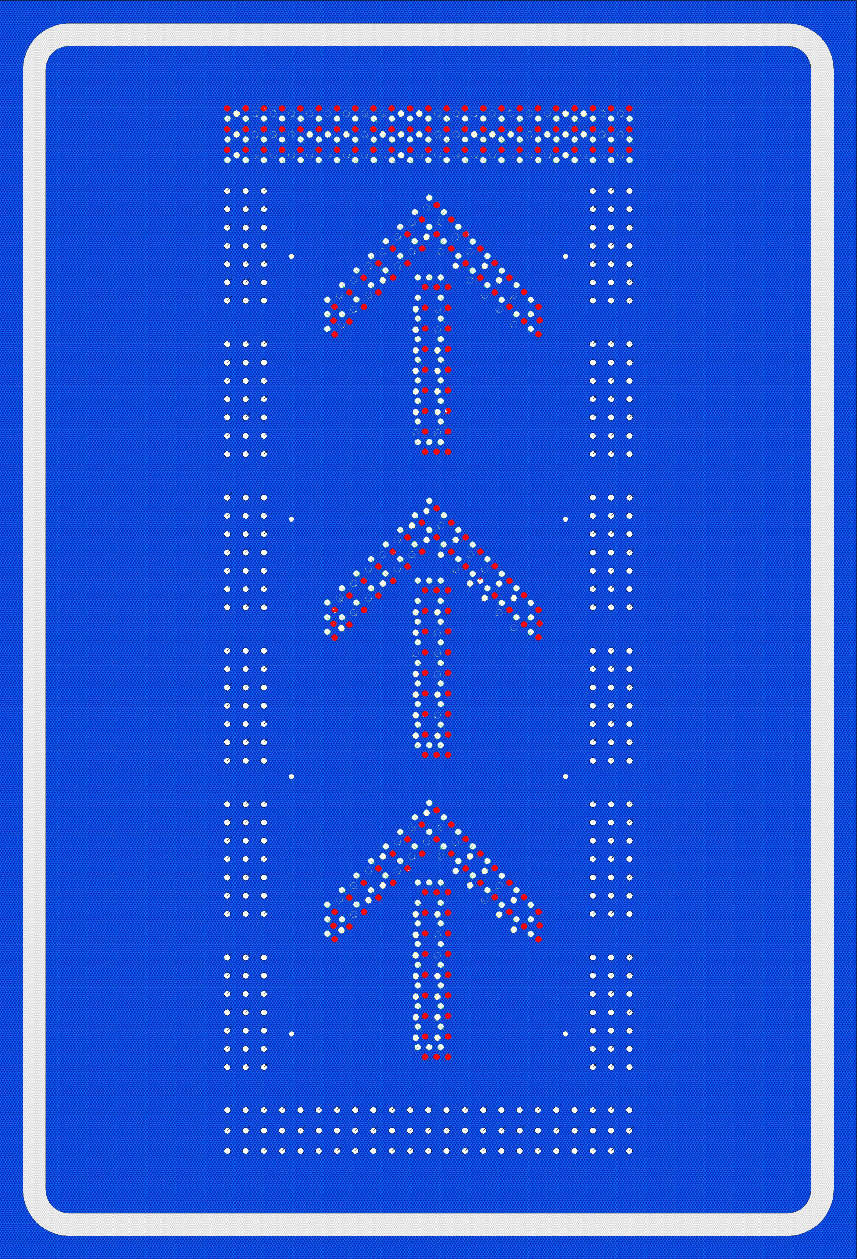 Солға бұрылыңыз немесе түзу жүріңіз белгісі